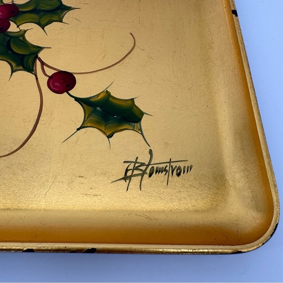 Vintage Otagiri OMC Gold Leaf - Hand Painted Tip Tray - Picture 3 of 6